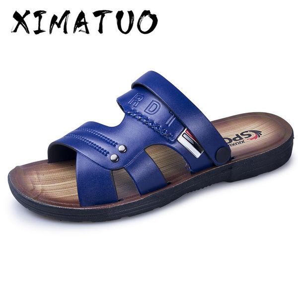 

2020 new sandals men leather men shoes casual comfortable summer shoes sandals beach outdoor water wear-resistant rubber, Black