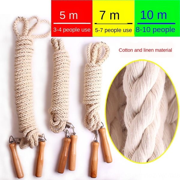 

5oe81 and long cotton linen cotton linen skipping 5 7 meters 10 meters long rope multi-person rope skipping group group students and