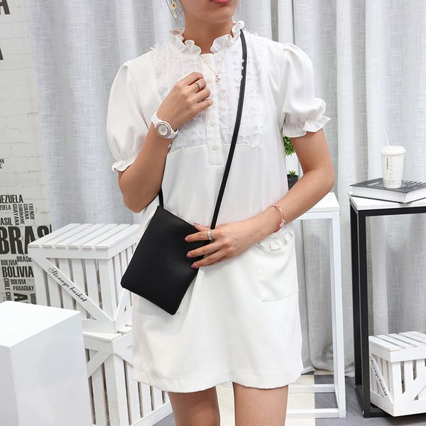 

new women's single shoulder messenger bag fashion pu leather casual bag small capacity mobile phone women's simple wallet