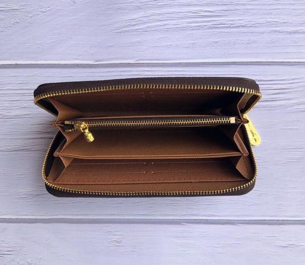 

60017 single zipper wallet most stylish way to carry around money cards and coins men leather purse card holder long business women wallet, Red;black