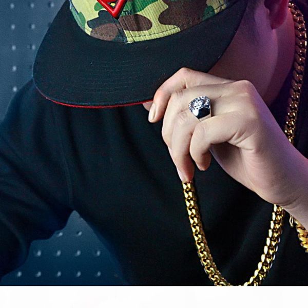 

high end mens hip hop chain necklace 8mm 10mm 12mm 14mm 30inch yellow gold plated stainless steel cuban chain necklace for men nl-486, Silver