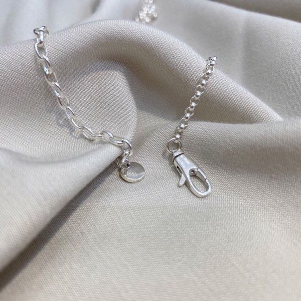 

ожерелье буквенное одну пару мужских и женских студентов минималистский кулон подарок танабата пользовательских мемориал память жетоны ио, Silver