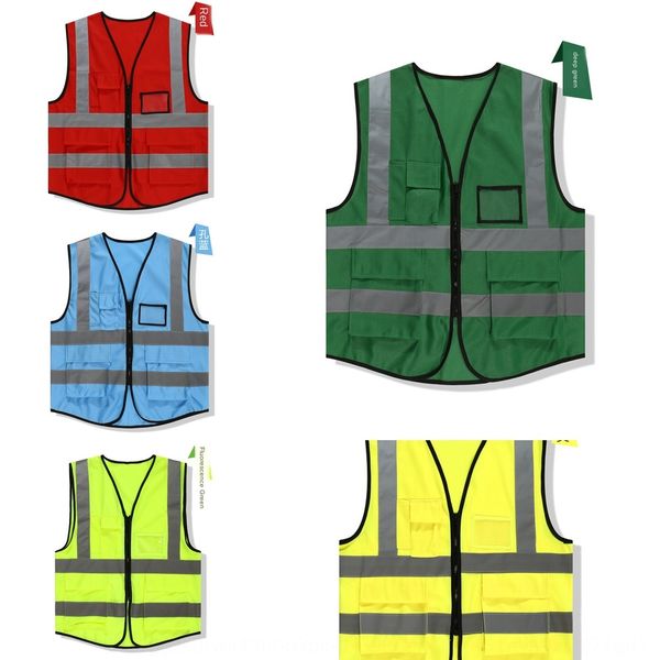 

multi-карман отражательной печать ночного дежурства работников санитарно-отражательной безопасности жилет жилет жилет, Black;white