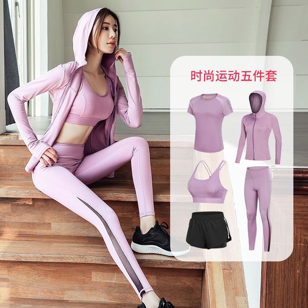 

фитнес новинка работает под узкие брюки спортивные куртки йоги одежды четыре или пять частей узкие брюки пальто йога одежды пальто костюм дл, White;red