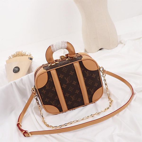 

vintage fashion women leather crossbody handbags designer luxury zipper handle tote chain trend shoulder bags sale with origin box