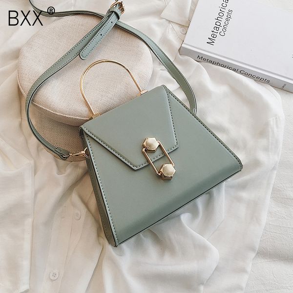 

bxx] solid color pu leather bucket bags for women 2020 design shoulder messenger crossbody handbags female travel bag hm156