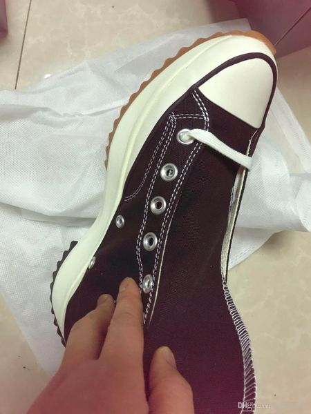 

2020 new designer brand canvas shoes female 1970 thick sole high lacing heightens trifle female casual outdoor sneaker ck25011241, Black