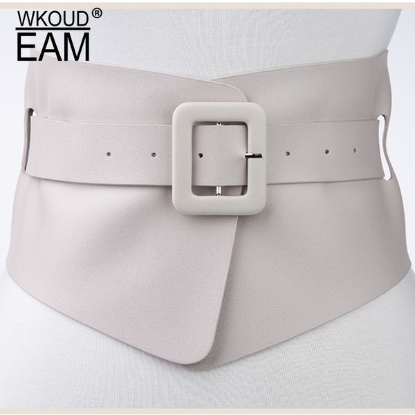 

wkoud eam 2020 new spring summer solid color personality corset belt leather women fashion temperament wide belt tide pe036, Black;brown