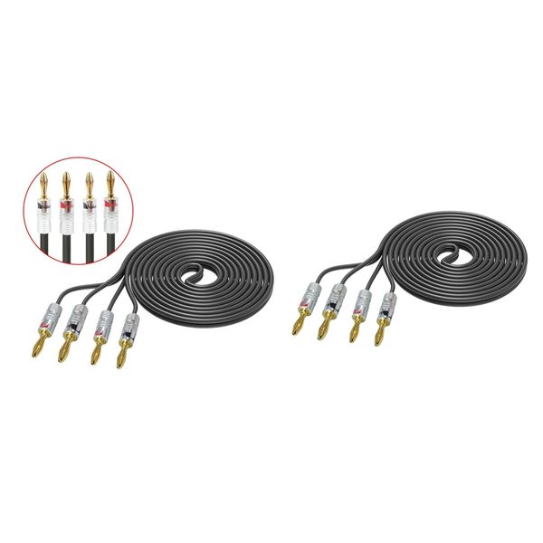 

2 diy 10ft 12 gauge hifi акђиекий кабел 8 4мм banana вилки