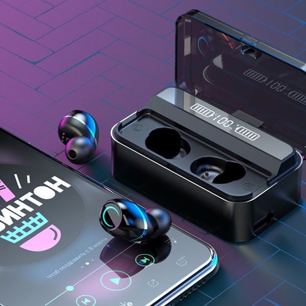 

g09 wireless bluetooth headset 5.1 wireless binaural tws digital display charging compartment g09 sports waterproof headphones stereo-