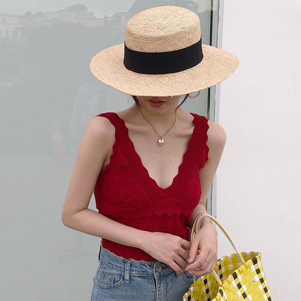 

thin wavy vest outside wear armless women's slim v-neck base knitted short vest, Camo