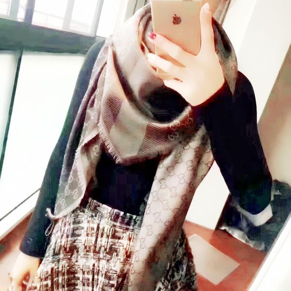

da s letter square new cotton shawl style da s letter square new cotton jacquard shawl style scarf jacquard scarf, Blue;gray