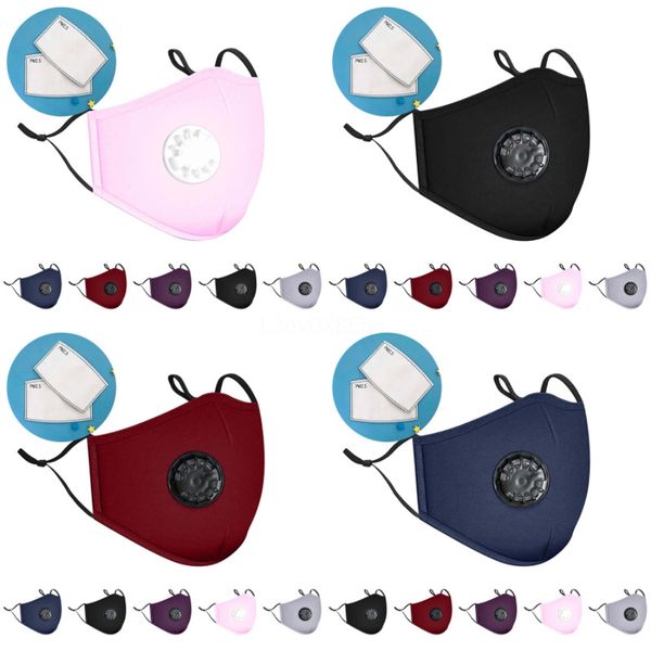 

anti dust mask pm2.5 breathing filters dust face mouth mascherine designer printed masks washable reusable anti fog haze kids #343#832, Black