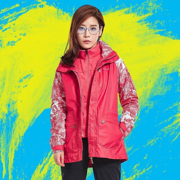 

средней длины три-в-один пиджак теплый naqu открытый женские сноуборд сноуборд съемный водонепроницаемый теплый лыжный групповой покупки, Blue;black