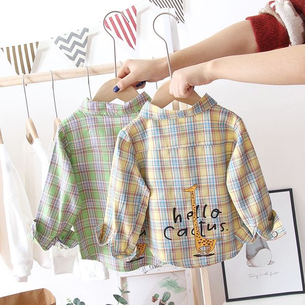 

boys' cartoon clothes shirt 2020 new baby season long sleeve lapel clothes children's autumn thin children's clothing cool, White;black