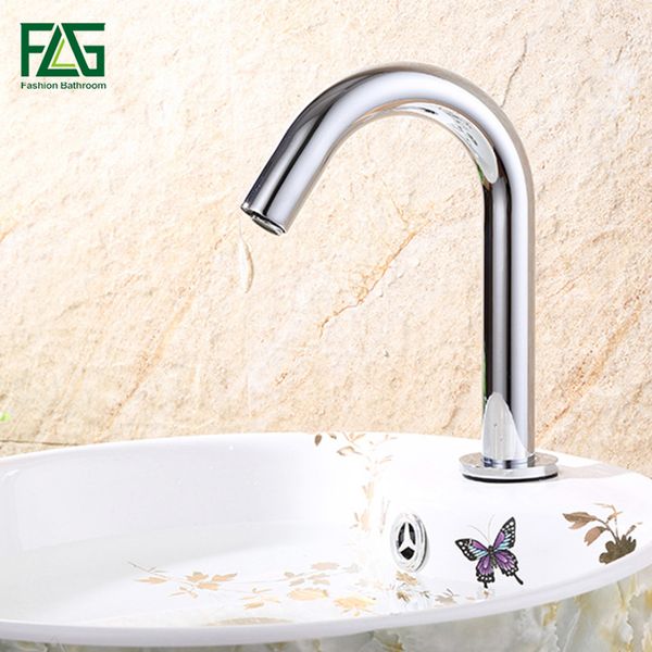 

flg бассейна кран хром смеситель керамические пластины золотник воды экономия энергии батареи автоматический инфракрасный датчик