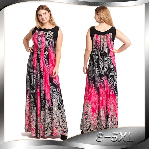 

vestido de festa longo mujer 2019 plus size summer fashion women casual maxi dress ropa mujer ladies dresses robe femme elbise