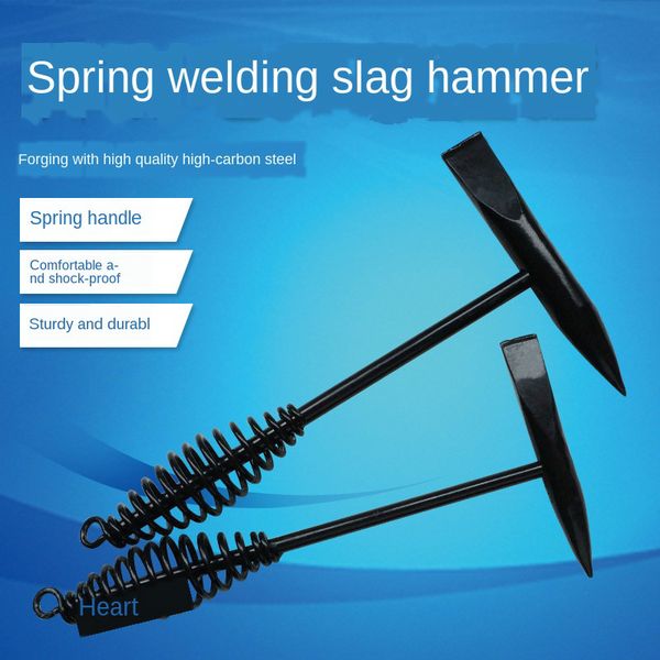 

1pc 300g 500g high carbon steel derusting welding slag hammer spring handle welder hammer