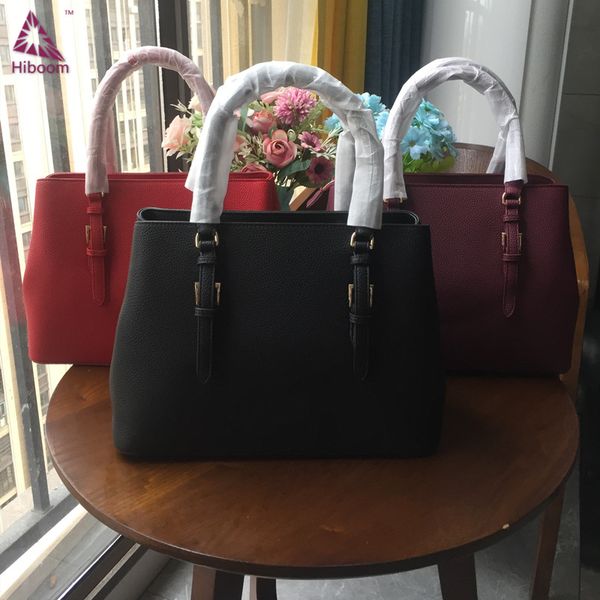 

hiboom new women ladies luxury bag cowhide fashion one-shoulder handabag pink totes leather bags