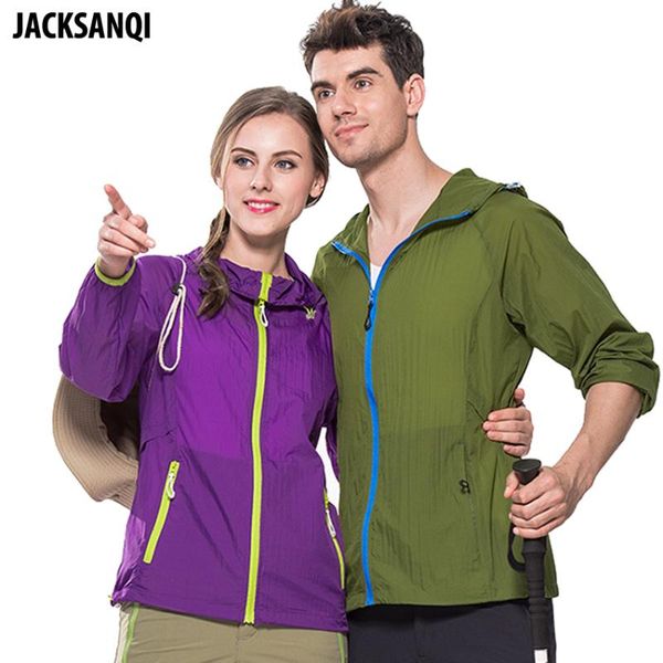 

jacksanqi men women's quick dry hiking jackets uv sun-protection waterproof skin coats outdoor sports fishing skin jacket ra184, Blue;black