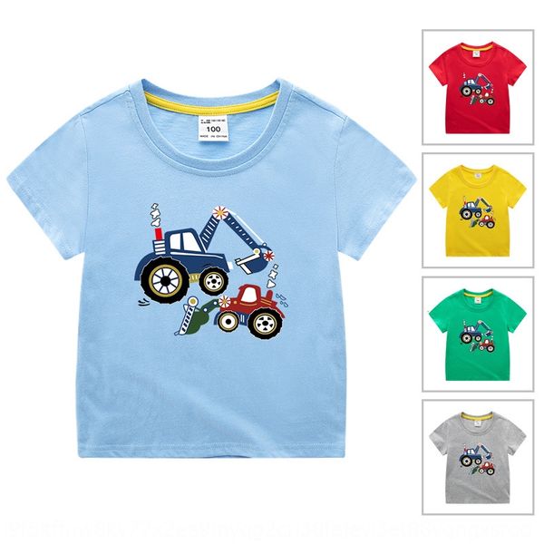 

2020 new clohing children's t-shir tong t xu children'schildren's clothingboysround neck short sleeve girlsbaby cartoon top, Blue