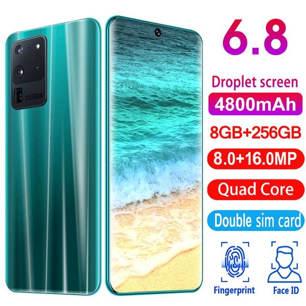 

s21u cross-border new selling smartphone 6.8-inch true perforated screen super book android spot wholesale mobile phone