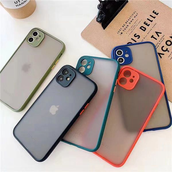 

matte soft tpu case for iphone 12 mini 11 pro max x xr xs 8 7 6 plus camera protect back cover