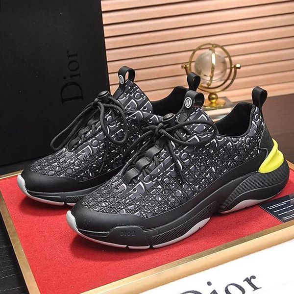 

black oblique b24 sneaker with cannage motif men shoes shoes sports lace -up low casual men shoes scarpe sportive da uomo