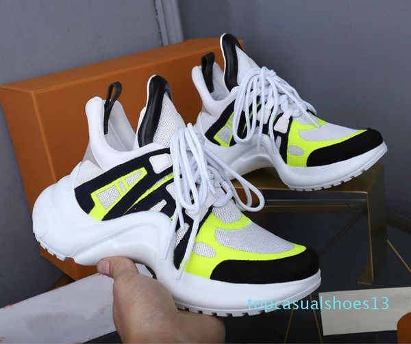 

branded designer black casual shoe white blue monogram black archlight sneakers genuine leather trainers runner shoe - 36-45 t13