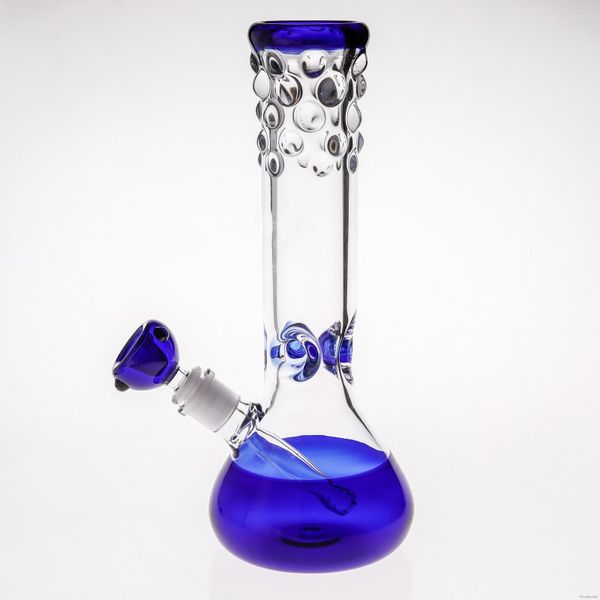 

Ruyal Синий Толстый и Clear Glass Bong 11.5inches Intense Diffusion Dab Oil Rig Стабильной база Приятного Курение Bubbler Рука выдувного водопровод