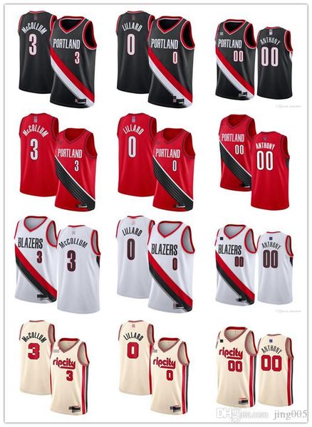 

mens womens youth portland trail blazers 3 c.j. mccollum 0 damian lillard 00 carmelo anthony custom basketball jerseys, Black;red