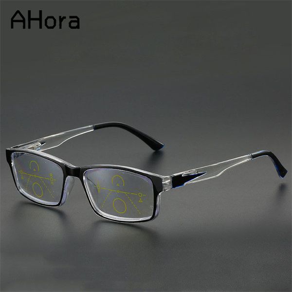 

ahora reading glasses multifocal presbyopia eyeglasses smart zoom titanium progressive reading glasses diopters +1.0 1.5 2 2.5, White;black