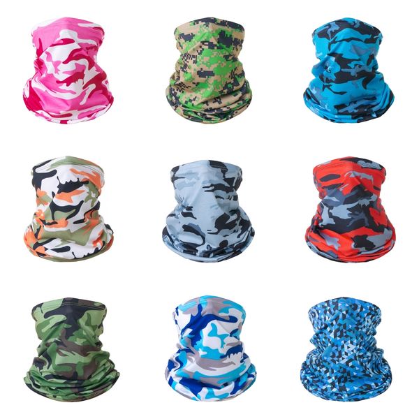 

quick dry cycling cap pirate hat camouflage digital head scarf helmet summer men women hood headband for cycling running#516, Black
