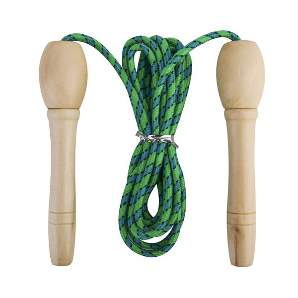 

equipment skipping rope game exercise adjustable wooden handle jump rope