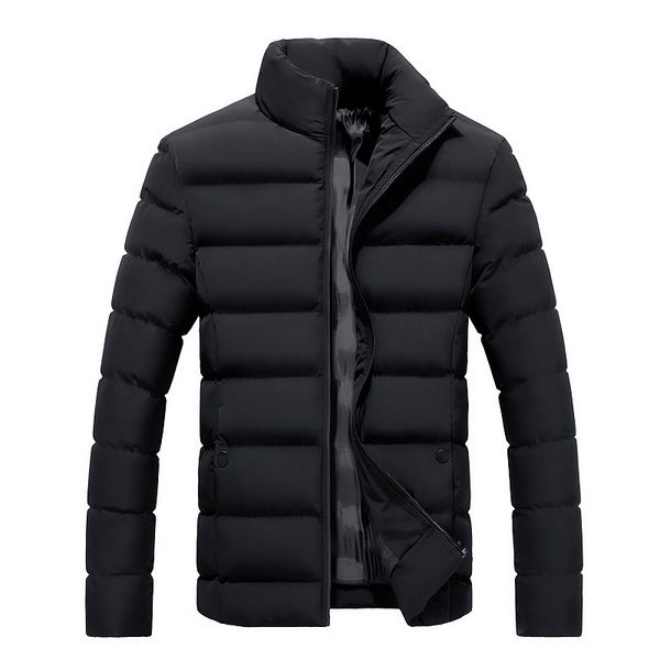 

winter jacket men clothes 2020 fashion stand collar solid colors parka mens padded ultra-light jackets and coats winter parkas, Black
