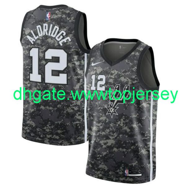 

lamarcus aldridge #12 men's jersey new nkvest stitched basketball jerseys, Gray
