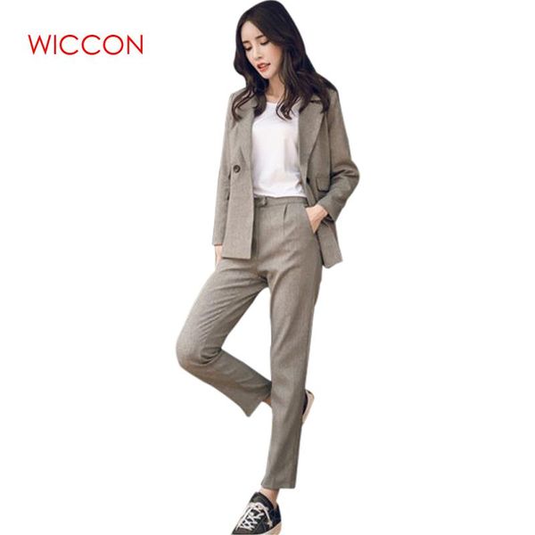 

мода женщины 2 два бюстье твердая blazer + высокая талия pant элегантный офис леди шарпу куртка брючный костюм корейский эпикировка femme, White
