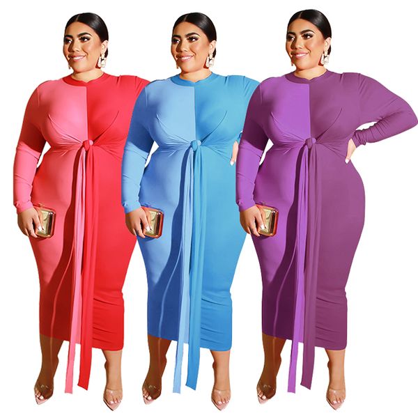 

aifeiyiyi new 5xl plus size maxi belted pencil long bandage dress women vestidos robe femme waist ladies dresses ropa mujer
