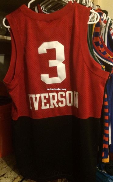 

wholesale allen iverson #3 jersey nk rewind nwt sewn t-shirt vest stitched basketball jerseys ncaa, Gray