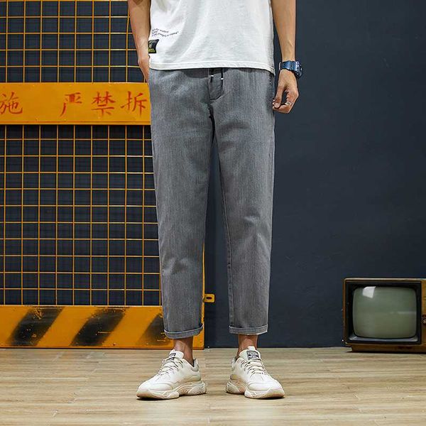 

men's pants men casual brand harem mens trousers elasticated waist with drawstring ankle fashion breathing pant streetwear, Black