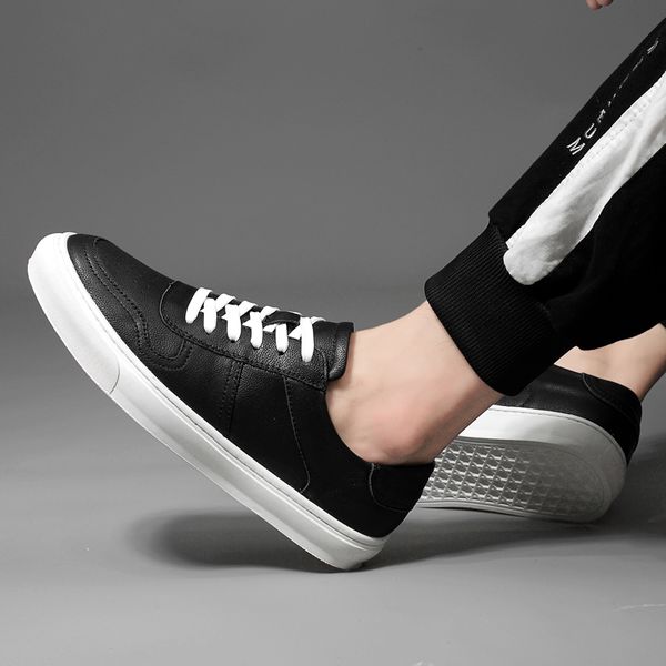 

sneaker cuero para men sports de fashion informales sneakers mens leisure shoe shoes sport masculino sale casual black man