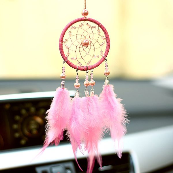 

interior decorations dream catcher car accessory for girls hanging ornament feather pendant mirror auto ethnic decor home adornments