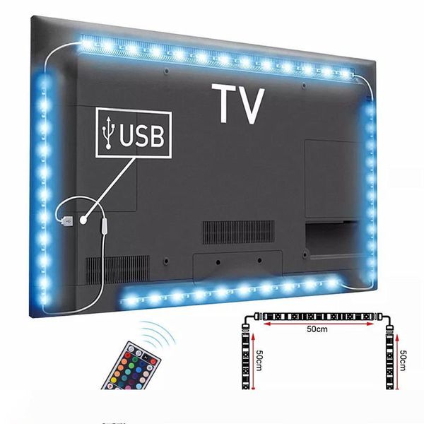 

dc5v usb cable led strip light lamp smd 5050 tv background lighting kit deskbackground lamp for tv computer display screen