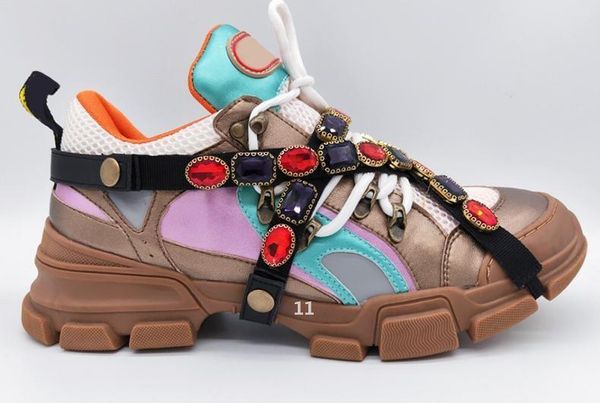 

luxury designer fashion men women high luxury desi genuine leather causal shoes personality sneakers with, Black