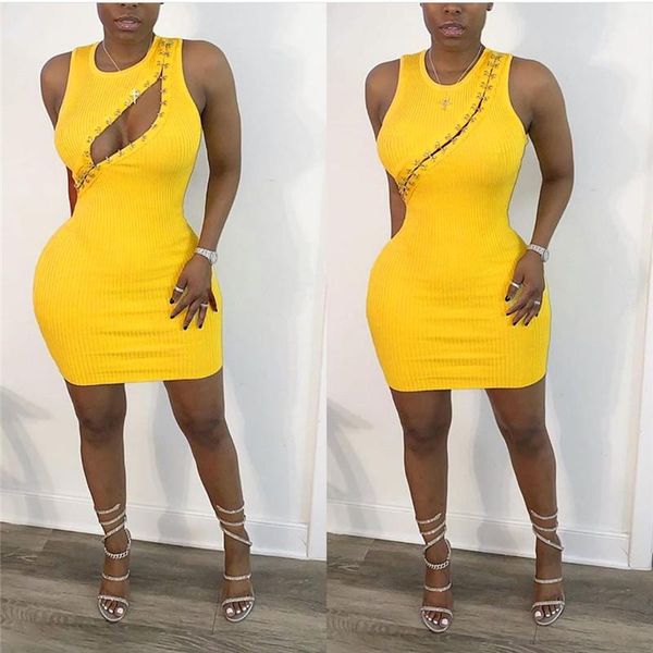 

hook design pencil dress fashion female clothing summer womens designer dress crew neck solid color sleeveless, Black;gray