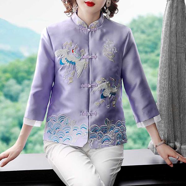 

chinese style embroidery short windbreakers for women, Red