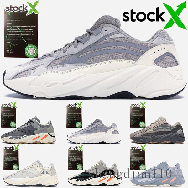 

kanye west 700 wave runner кроссовки для женщин людей 700s v2 статическая спорт кроссовки сиреневые solid gray luxury дизайнерская обувь раз, Black
