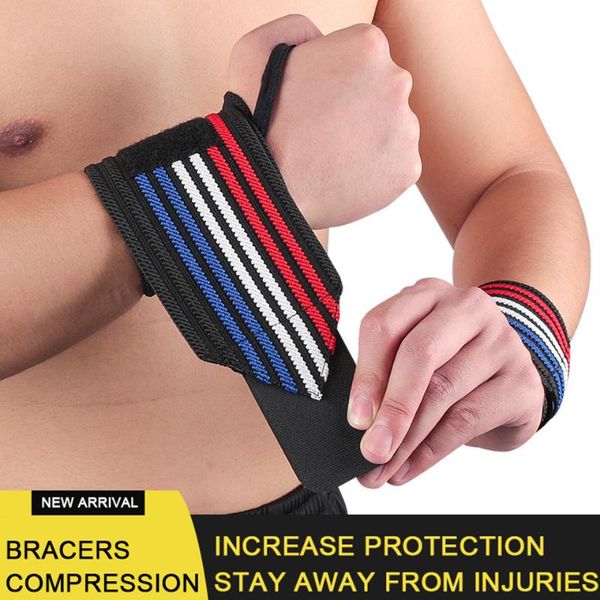 

wrist support 1pcs/lot tricolor gym weightlifting training weight lifting gloves bar grip barbell straps wraps hand protection, Black;red