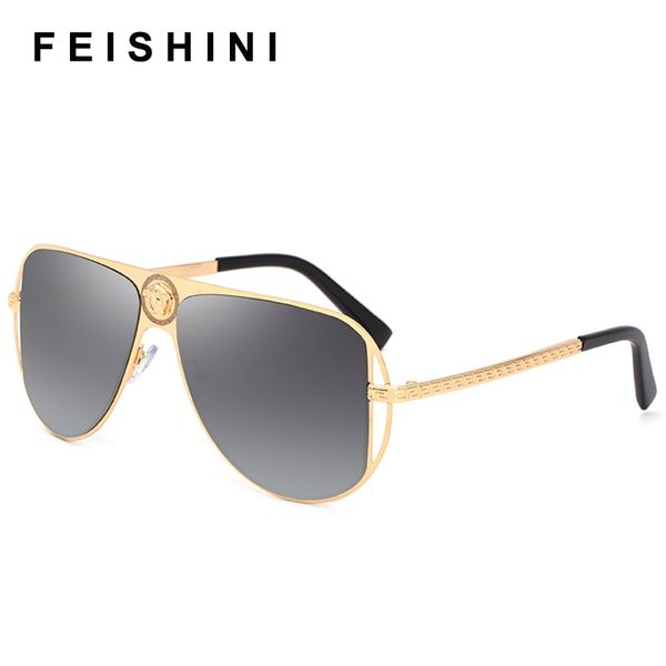 

feishini 2020 retro star sunglasses men pilot rossi coating vintage sun glasses frame women punk uva oculos masculino gafas de, White;black