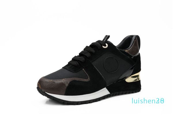

2018 popular designer sneakers leather trainers women mens casual shoes fashion mixed color with box size 36-45 l28, Black